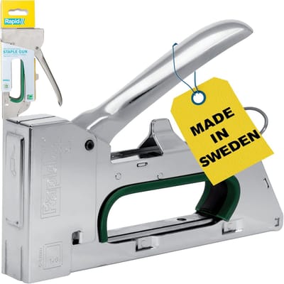 Handtacker - Tacker nietpistool - Folie bevestigen - Stalen behuizing - 17.8 x 3.1 x 11.7 cm - Zilver