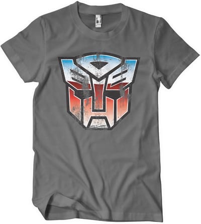 Transformers T-shirt met verweerd Autobot-schild, donkergrijs