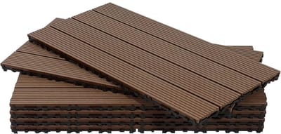 WPC Terrastegels Houtlook Kliksysteem – 30x60cm – Waterdicht & Antislip voor Balkon en Tuin