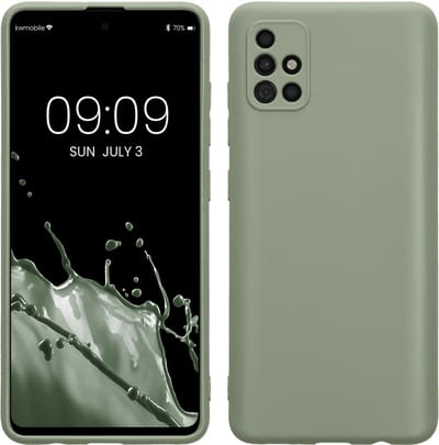 kwmobile telefoonhoesje geschikt voor Samsung Galaxy A51 - Hoesje voor smartphone - Precisie camera uitsnede - In grijsgroen