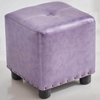 Vierkante voetenbank - Ottomaanse poef - Ontspannen zitten - Stapelbaar ontwerp - 38 cm hoog - Paars