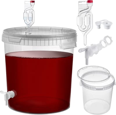 KADAX Set Gistingsemmer met deksel 33L