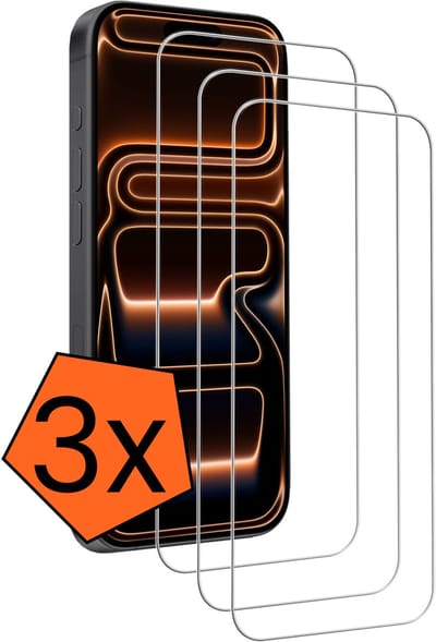 Screenprotector - 3 Stuks - Geschikt voor iPhone 17 Pro / 18 Pro - Volledige Dekking - Gehard Glas - Beschermglas - Tempered Glass - Screen Protector