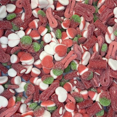 Roze Gesuikerde Aardbei Snoepmix - 450 gram - Snoep - Snoepgoed - Snoeppot - Snoepzakjes - Haribo - Jake - Damel - Traktatie - Aardbeien