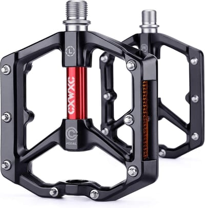 Thijox - Fietspedalen met Reflectoren - Aluminiumlegering MTB Pedalen Set 9/16 voor Mountainbike en Racefiets - Duurzaam en Veilig
