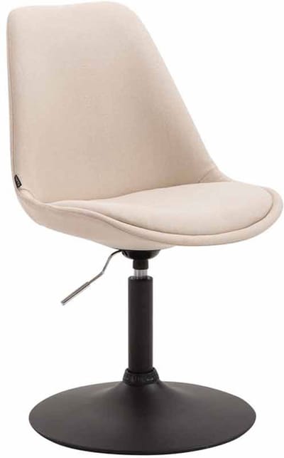 CLP Maverick Set van 4 Eetkamerstoelen - Stof creme zwart