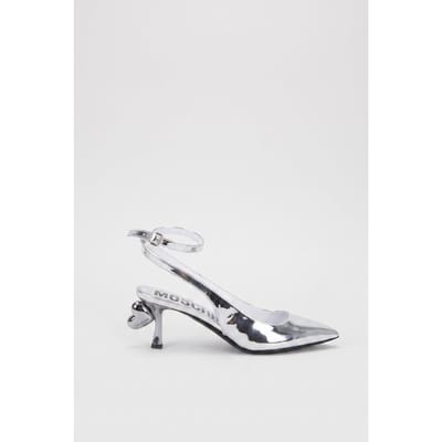 Moschino Sweetheart Slingback Pump Silver Größe: 36 | Pumps Outlet | Damen | Grau