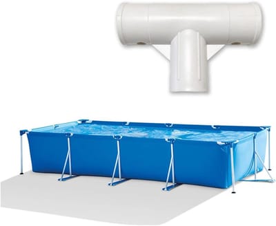 3 stuks 40 mm witte rechte T-bocht connector 90 180 graden driedimensionale 3-weg T-koppeling voor zwembadslang (WIT, 3 stuks)