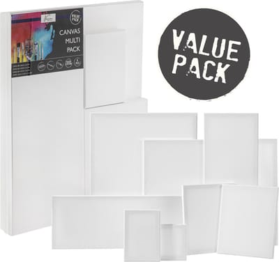 Schildersdoeken Set 8pcs - Verschillende Formaten - Voorraadverpakking voor Hobbyverf - acrylverf - olieverf - aquarelverf - hoge kwaliteit