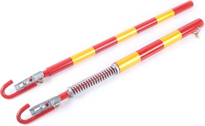 Afsleepstang - Stalen beugel - Voertuigen slepen - Dempingsfunctie - 175 cm - Rood geel