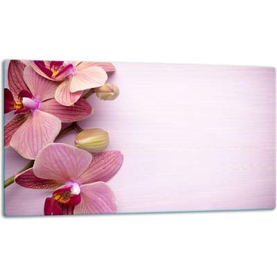 TMK ArtDeko - Snijplank Glas - 52x30 - Bloemen - Inductiegeschikt - Veilig en Hygiënisch