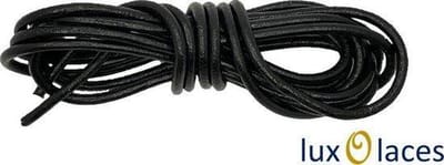 Leren veters | echte lederen schoenveters | zwart 75 cm | rond | 2,5mm