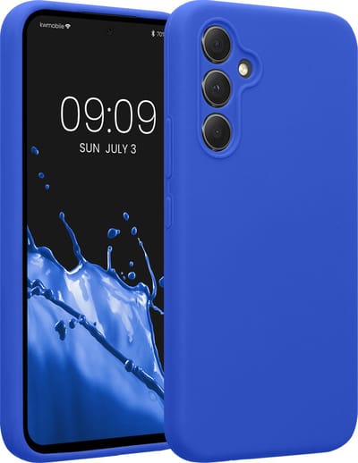kwmobile telefoonhoesje geschikt voor Samsung Galaxy A54 5G - TPU backcover met siliconen coating - Smartphone case in Baltisch blauw