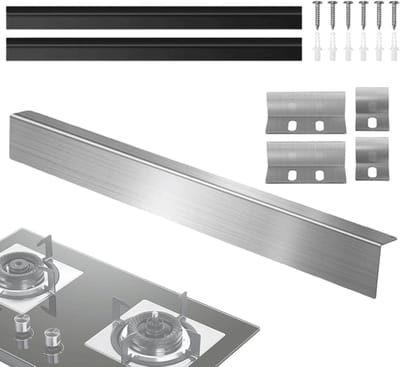 Splitlegger Keuken - Afdichtstrip Aanrecht - Keuken Schoonhouden - Vuilvanger Ontwerp - 77 cm - Zilverkleurig