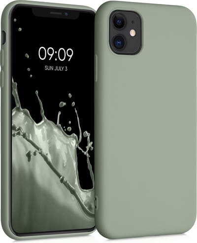 kwmobile telefoonhoesje geschikt voor Apple iPhone 11 - Hoesje voor smartphone - Back cover in grijsgroen