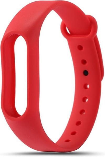 New Age Devi - Siliconen Bandje - Geschikt voor Xiaomi Mi 2 - WitRood - Siliconen - Horlogebandje