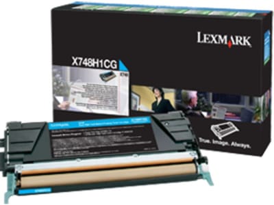 Lexmark X748H1CG toner cartridge cyaan hoge capaciteit (origineel)