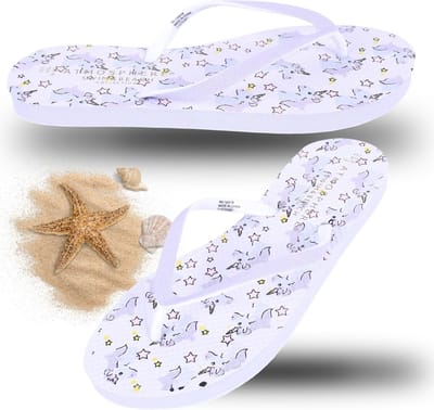 Witte teenslippers met eenhoorn