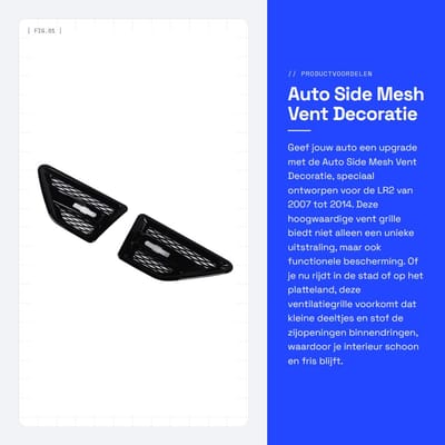 Dailygoods- Vent Grille - Side Air Vent Trim - Bescherming - Decoratie - Vervanging voor 2 LR2 2007-2014 - Duurzaam materiaal - Venttrim