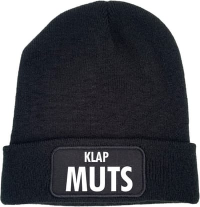Klapmuts wintermuts zwart - soBAD. | Wintersport | Après ski outfit | Warme Muts voor Volwassenen | Heren en Dames Beanie | Schaatsen | Wintermuts