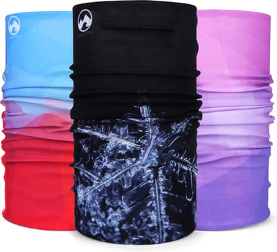 MowMow 3-pack Nekwarmer - Sjaal - Bandana - Fiets - Sport - Wintersport - Heren - Dames