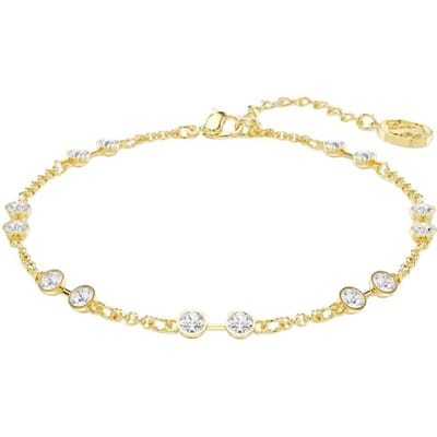 Swarovski Gepersonaliseerd Ontwerp Geluks Imitatie Kristal Armband Unisex Armband Goud 5734677 Box+Shopping Bag (Random Color) beige