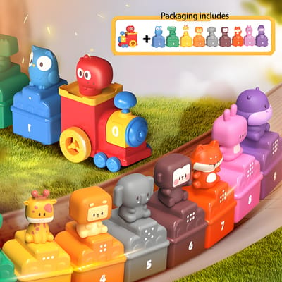 Stoomtrein Kinderen Elektrisch Speelgoed Jongens en Meisjes Cadeau Railauto met Licht Muziek Mini Bouwset blue