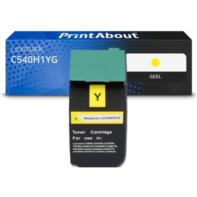 PrintAbout huismerk Toner C540H1YG Geel Hoge capaciteit Geschikt voor Lexmark
