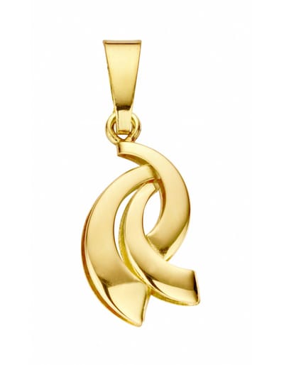 Mori Gold 14krt geelgouden hanger, subtiele hanger met een moderne uitstraling, model 40-HX-531