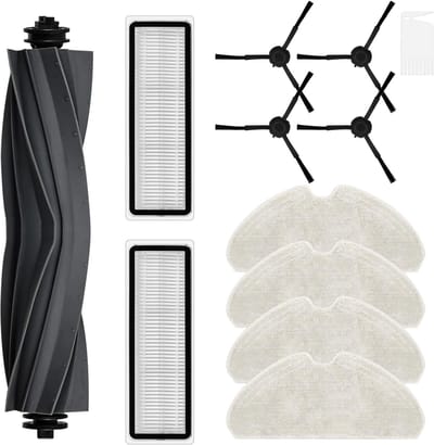 Dailygoods- Accessoireset voor robotstofzuiger - 1 Hoofdborstel - 4 Reinigingsdoeken - 2 HEPA-filters - 4 Zijborstels - 11 Stuks - Robotstofzuigeraccessoires