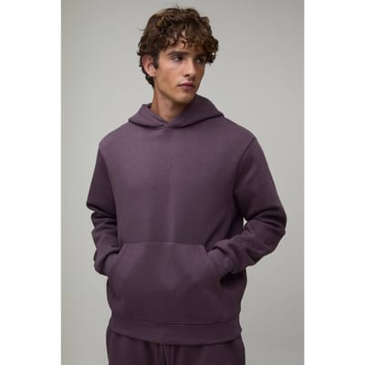Essential Regular Fit Over The Head Hoodie | Mauve | Size Large