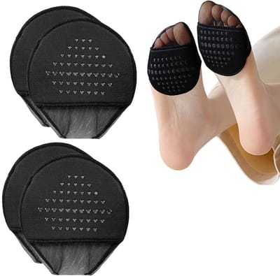Dailygoods- Middenvoetkussens Ademend - Voetkussens - Hielkussens - Onzichtbare Hoge Hakken - Plantaire Kussens - Zwart - Voetskussens