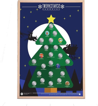Scratchvent Calendar Scratch off Christmas Advent Poster
