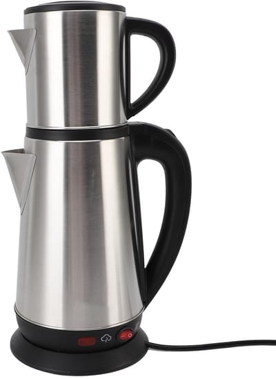 Dailygoods - Elektrische Roestvrijstalen Turkse Ketel Set 1L & 2L