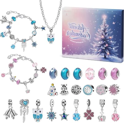 Adventskalender voor Meisjes 2025 met Sieraden, 24 Dagen Kerstverrassing, Perfect Cadeau voor Vrouwen, Armbanden, Kettingen en Hangers voor Kinderen van 6-13 Jaar