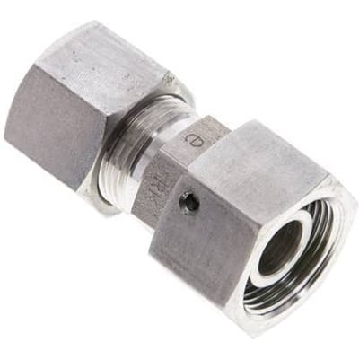 14S & 16S RVS Rechte Snijringkoppeling Draaidoorvoer 400bar FKM O-ring en Afdichtconus ISO 8434-1