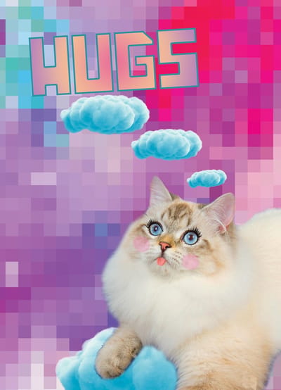 Kunstboer Kaart “Hugs” 10st - Knuffels