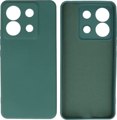 Hoesje Geschikt voor Xiaomi Redmi Note 13 Pro - Fashion Telefoonhoesje Backcover - Siliconen Hoesje - Donker Groen
