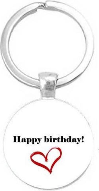 Akyol - happy birthday Sleutelhanger - Happy birthday - de jarige - happy birthday - verjaardag - jarig - 2,5 x 2,5 CM