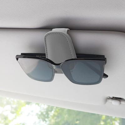 Famanu – Zonnebrilhouder voor autozonneklep, magnetische clip voor veilig opbergen, donkergrijs
