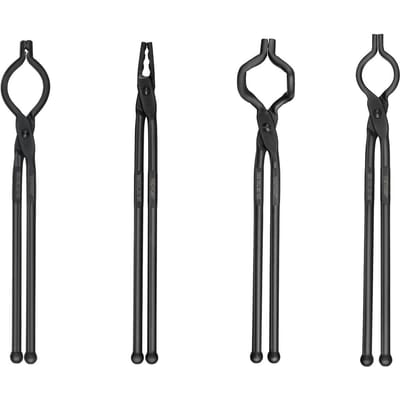 Smederijtang, 18” 4 STUKS, V-bek Bouttang, Wolfsklaauw Tang en Grijptang, Gesmeed Koolstofstaal met A3 Staal Klinknagels, voor