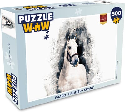 Puzzel Paard - Halster - Krant - Meisjes - Kinderen - Meiden - Legpuzzel - Puzzel 500 stukjes