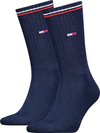 Tommy Hilfiger Lifestyle Crew Sokken/lange tennissokken voor dames en heren, set van 2