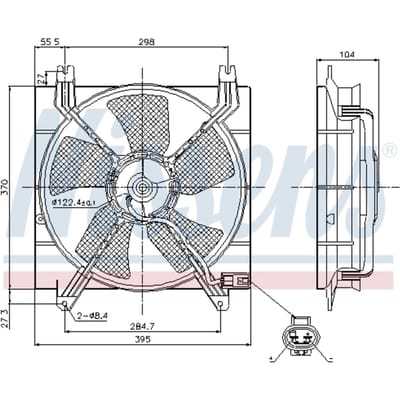 Koelventilatorwiel, motorkoeling NISSENS 85353