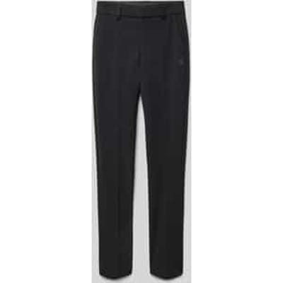 Tailored fit broek van viscosemix met bandplooien, model 'PUNTO'