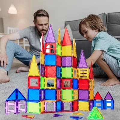 Mr Greenlife - Magnetisch speelgoed - Magnetic Tiles - Magnetische tegels - 100 stuks - Montessori speelgoed - Speelgoed kinderen