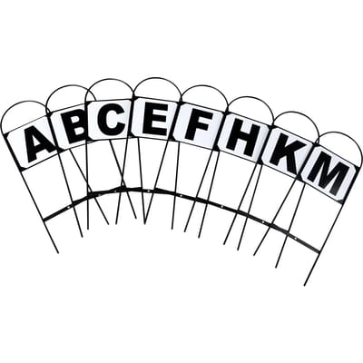Horka Dressuurletters Abcefhkm 69 Cm Staal Zwart 8-delig