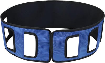 Patiënt Transferband - Hulpband Mobiliteit - Veilig Verplaatsen - Versterkte Handgrepen - 180 x 23 cm - Blauw