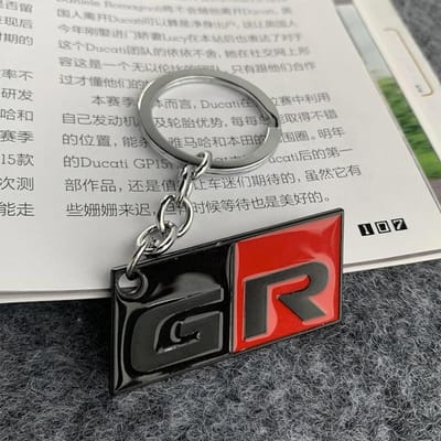 GR SPORT Logo Auto Accessoires Zinklegering Auto Sleutelhanger Sleutelring Voor Toyota TOYOTA HV YARiS RZ RC RS Prius Lexus Supra GR86 VIOS gray