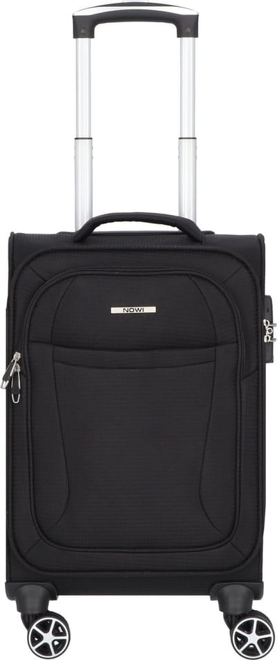 NOWI Edinburgh 4 wielen Cabinewagen 50 cm - Zachte bagage - TSA slot - schwarz